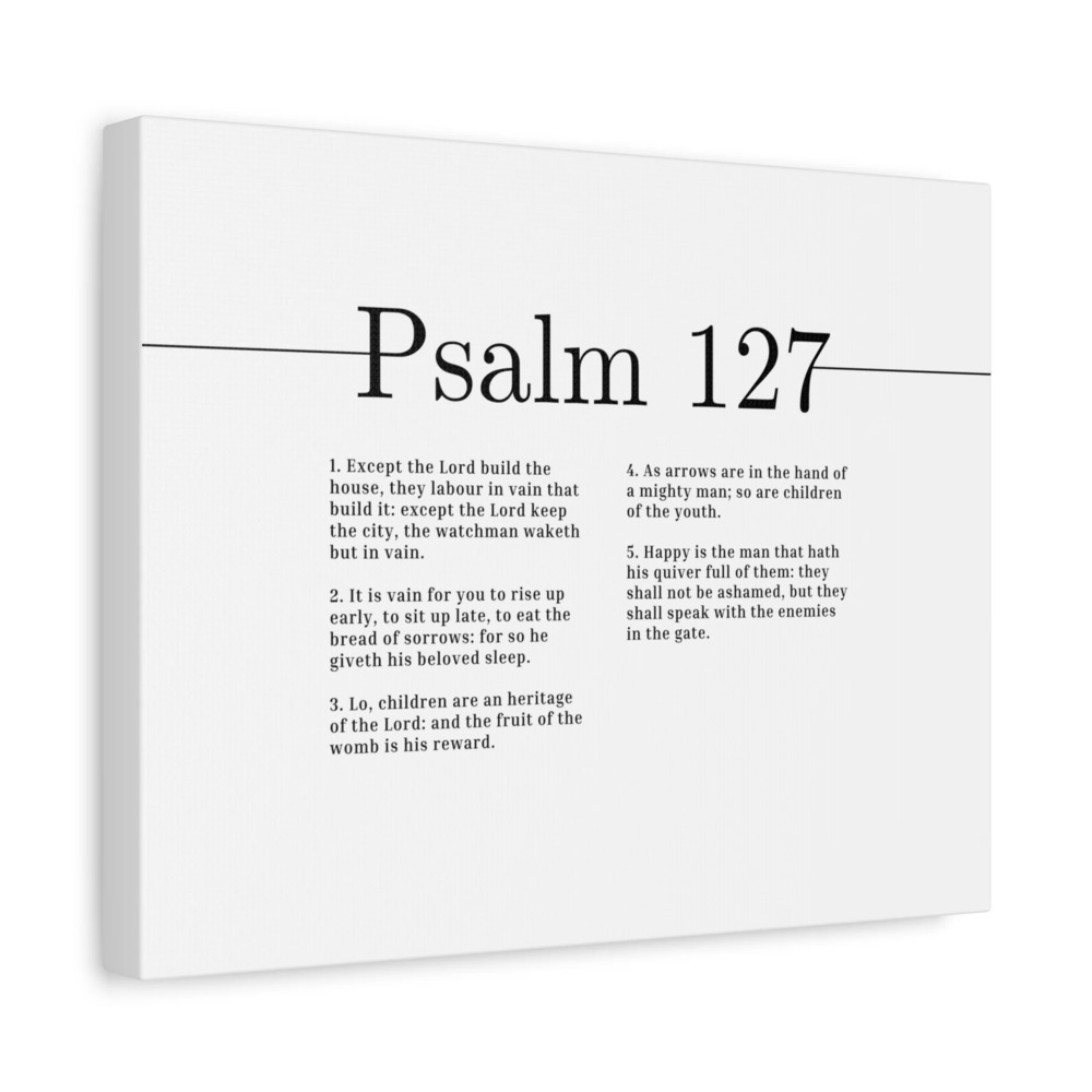 Scripture Canvas The Lord Build The House Psalm 127 Christian Wall Art Bible